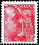 Spain - 1939 - Franco - 45 CTS - Red - Spain, Franco - Edifil 871 - General Francisco Franco Bahamonde (1892-1975) - 0